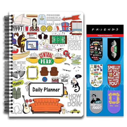 Friends TV Series Combo set ( 1 Doodle Daily Planner and 1 Magnetic Bookmark)