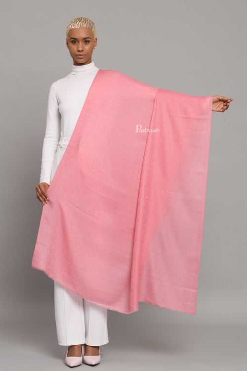 Pashtush Womens Extra Fine Wool Shawl,  Design, Pink