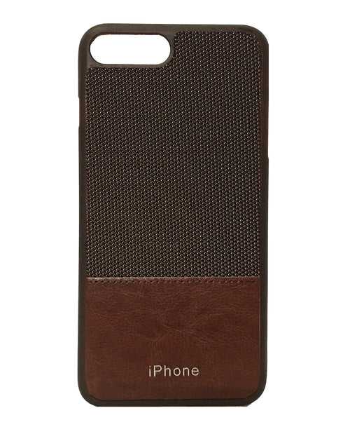 TDG Leather Back Phone Case For Apple iPhone 7 Plus & 8 Plus (Brown)