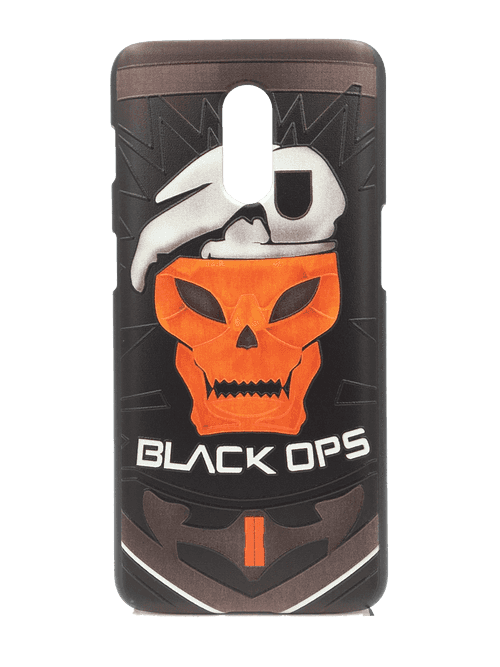TDG OnePlus 6T 3D Texture Black Ops Game Printed Hard Back Case Cover