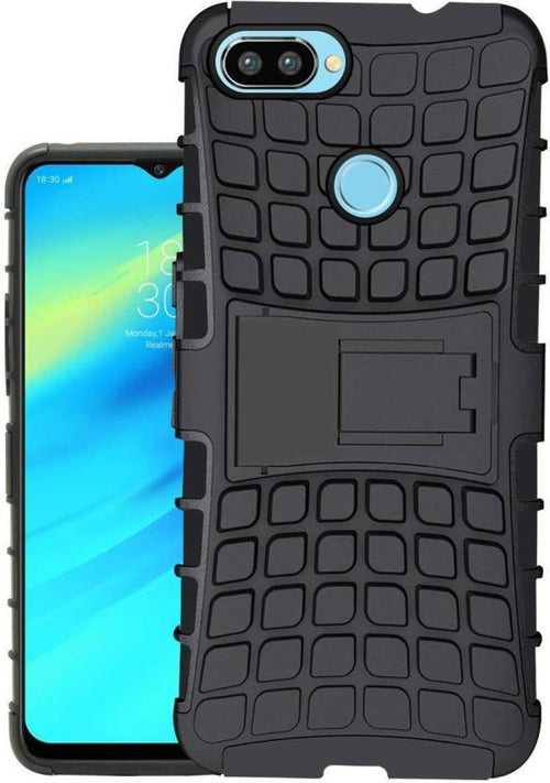 TDG Realme 2 Hybrid Defender Case Dual Layer Rugged Back Cover Black
