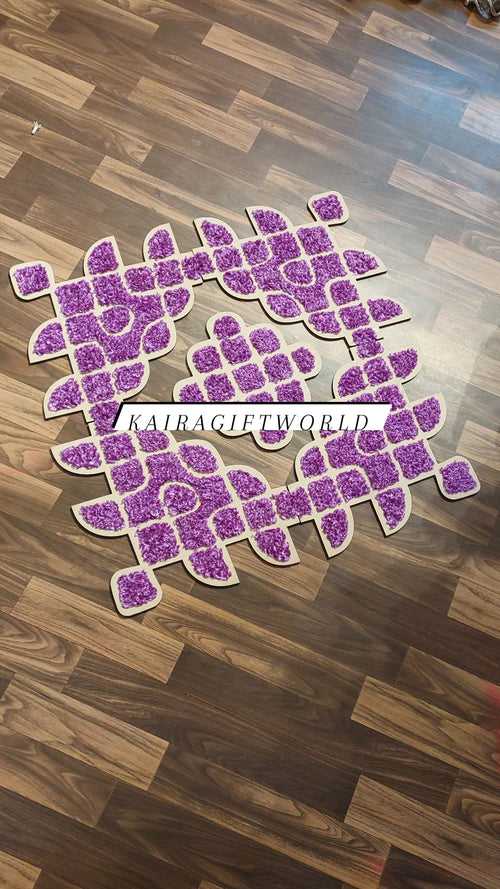 Purple Kolam Cutout