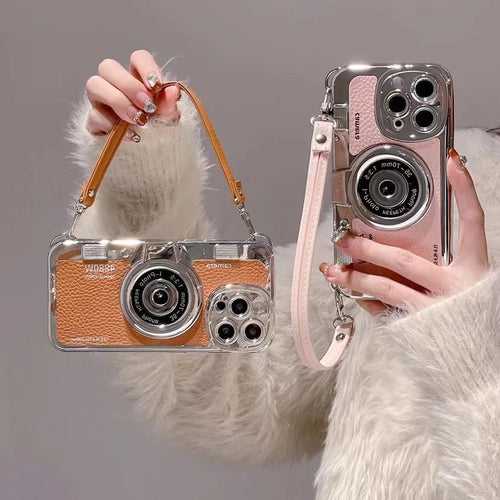 Vintage Camera Phone Case for  iPhone with Strap | iPhone 14-15 Pro Max