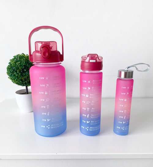 Berry Burst Ombre effect Time marked bottle for Home/School/Office/Gym/Travel | Non Toxic & Leakproof