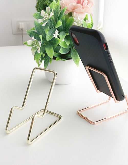 Elegant Gold/ Rose Gold Metallic Recliner Mobile Phone Holder stand