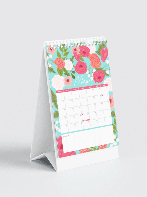 Embracing Life Floral 2024 Annual Desk Calendar | A5 Size