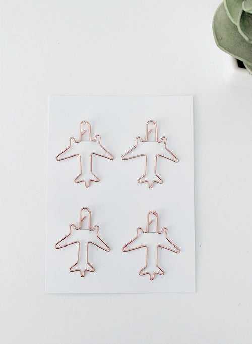 Fancy Airplane Paper Clips | Set of 4