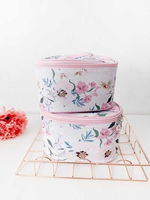 Floral Finesse Cosmetic / Toiletry storage vanity bag