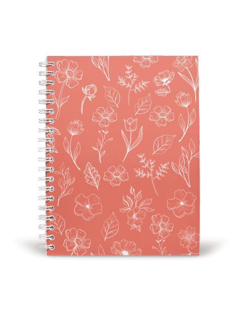 Floral Lined Notebook | Available in various sizes