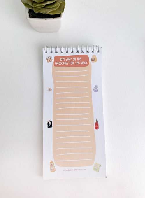 Grocery List Pad | 50 sheets | Spiral bound