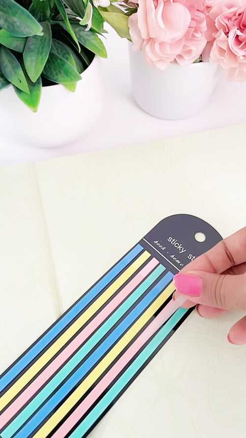 Long highlighting strips Sticky notes