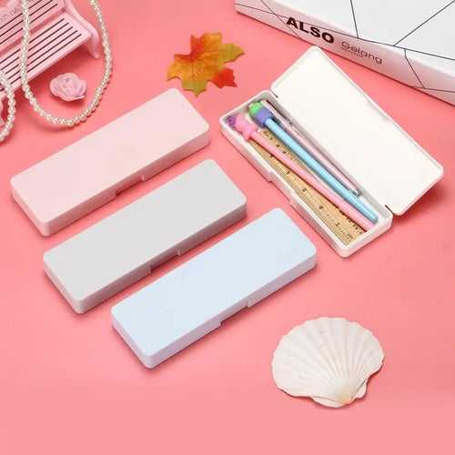 Minimalist Solid Pastel Pencil Case | Available in 4 colors