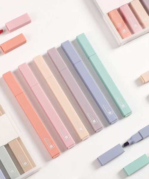 Pastel Cream Color Highlighters | Set of 6