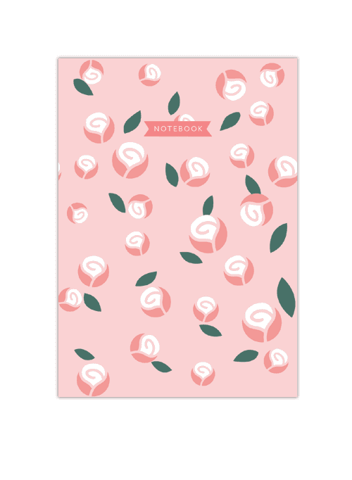 Pretty Roses Notebook | Available in various sizes