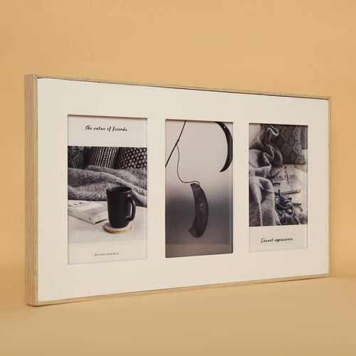 Photo frame with 3 memories in 1 frame