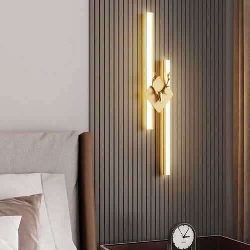 Modern Minimalist Living Room LED Acrylic Wall Lamp (Golden)