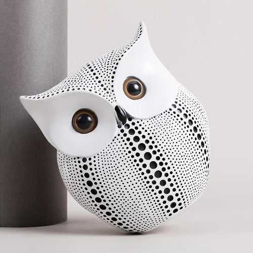 Minimalist Nordic Style Owl Resin Decor