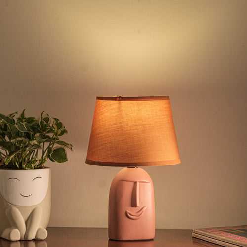 Terracotta Wink Table lamp with lamp shade