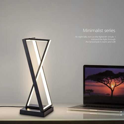 Geomatry style metal table lamp
