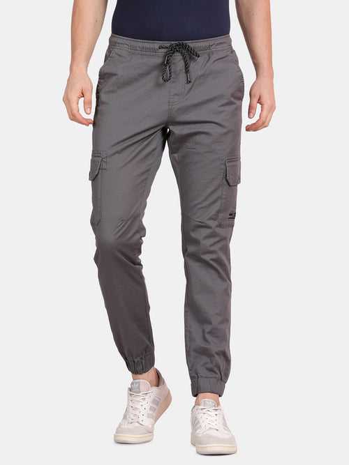 Castle Rock Grey Cotton Stretch Solid Jogger