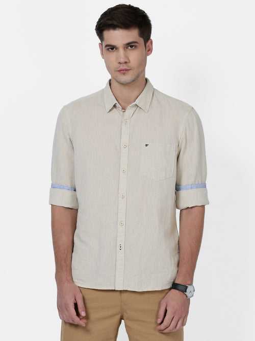 t-base Natural Cotton Linen Solid Shirt