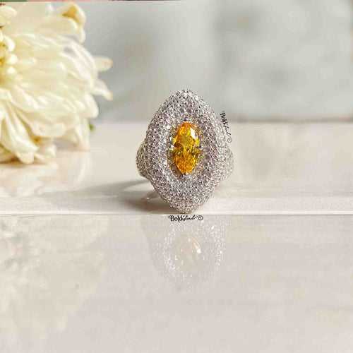 Marquise Cocktail Silver Ring