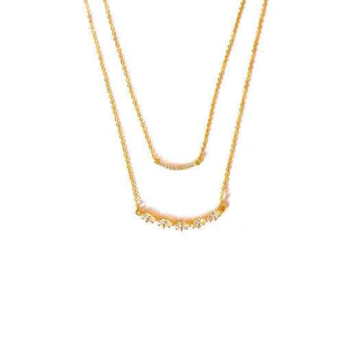 Marquise Double Layered Necklace