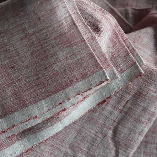 CROSS COLOUR FABRIC : KORA : MANJISHTHA BRICK RED