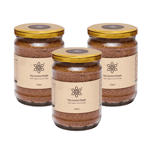 100% Organic Coconut Sugar - Pack of 3 x 350gm