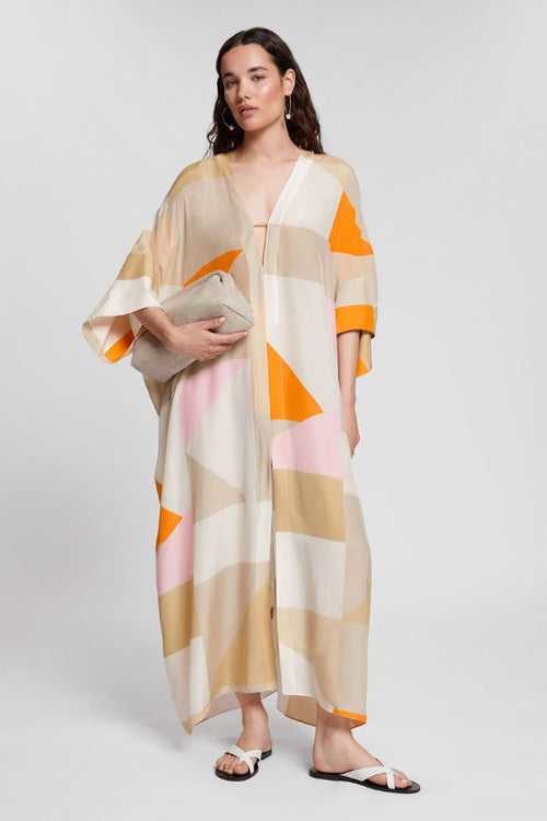 Mimosa Silk Crepe Kaftan