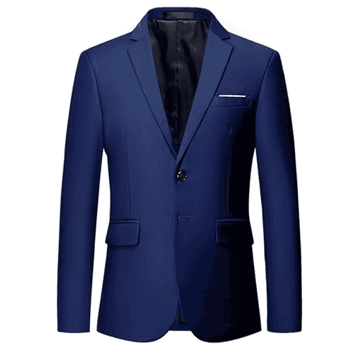 Slim Fit Two-Button Notched Lapel Casual Suit Jacket Blazer