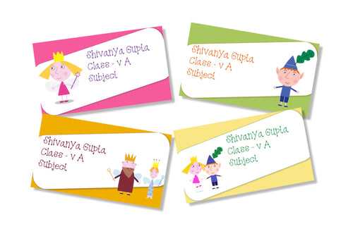 Book Labels - Ben & Holly