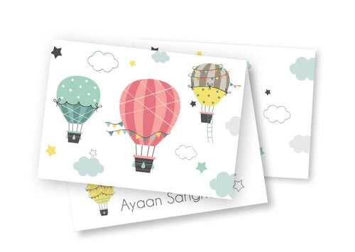 Personalised Folded Card - Up in The Air