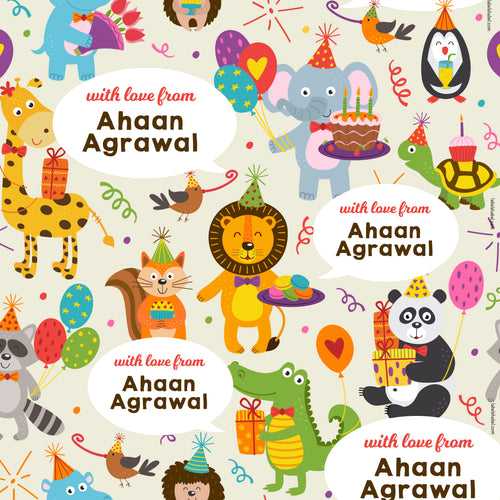 Personalised Wrapping Paper - Jungle Party