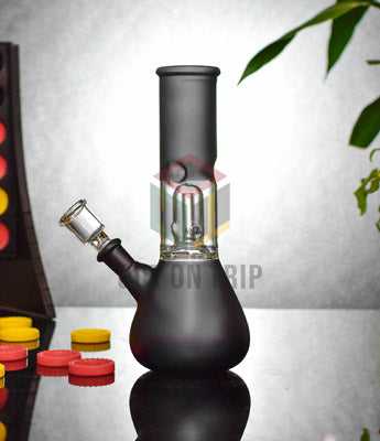 OutonTrip Black Glass Ice Bong 8 inch