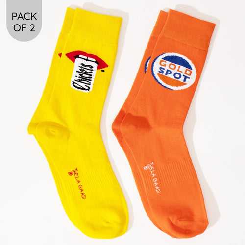 Gold Spot & Chicklets Crew Socks