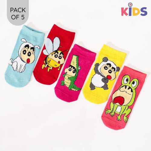 Kids: Shinchan Costume Socks  (Set of 5)