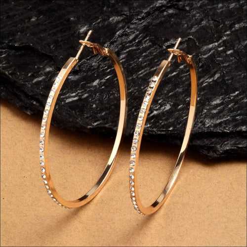 Classy Rose Gold Hoop Earrings