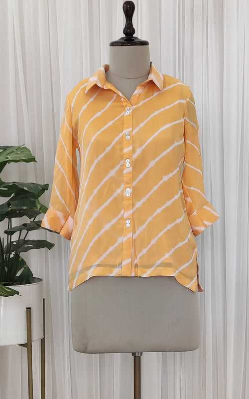 Mango Yellow Leheriya  Shirt