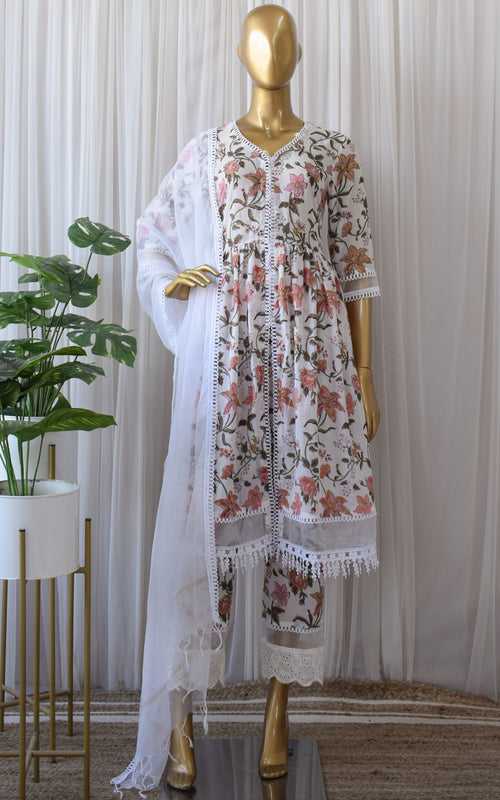 Foliage Mul-Mul Kurta Set