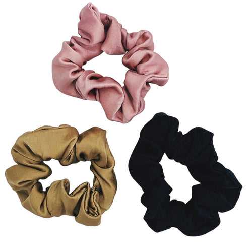 Mulberry Silk Scrunchies - Set of 3