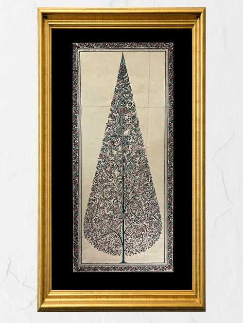 Exclusive Pattachitra Art Silk Painting - Intricate Tree Of Life