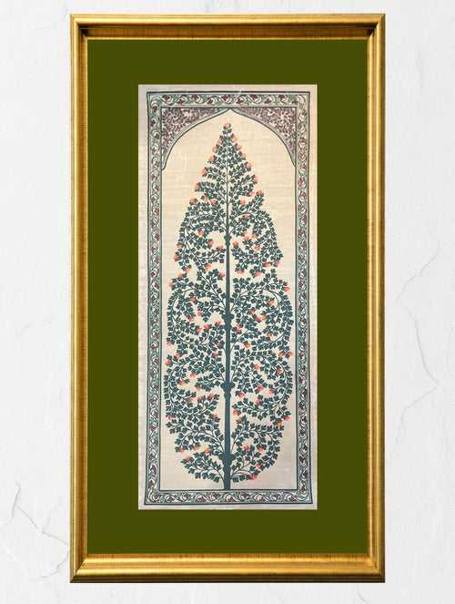 Exclusive Pattachitra Art Silk Painting - Ornate Tree