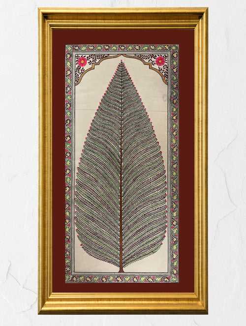 Exclusive Pattachitra Art Silk Painting - Intricate Tree