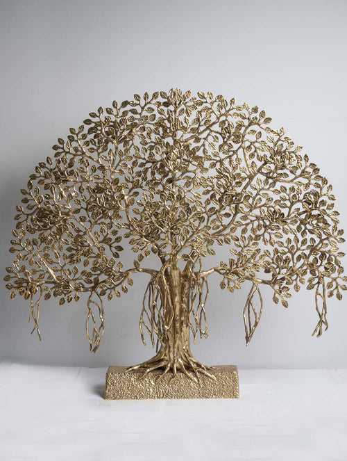 Exclusive Brass Curio - The Mahabodhi Tree (Large),  W 25.9" x H 22.8"