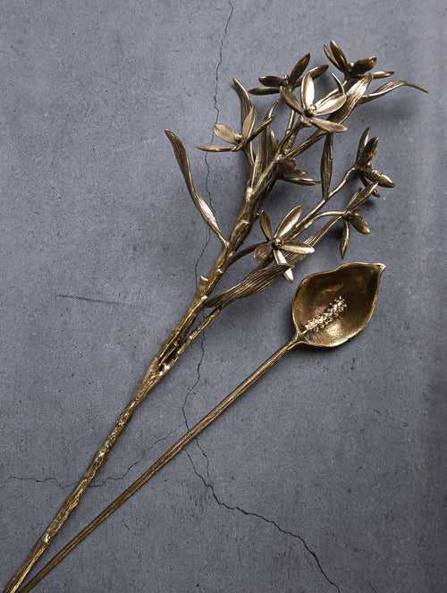 Exclusive Brass Flower Sticks Curio - (Large, Set of 2)