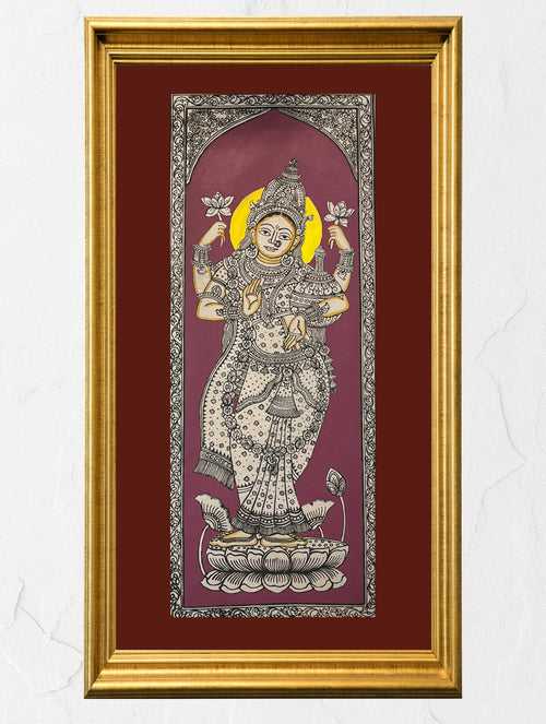 Exclusive Pattachitra Art Silk Painting - Lakshmi