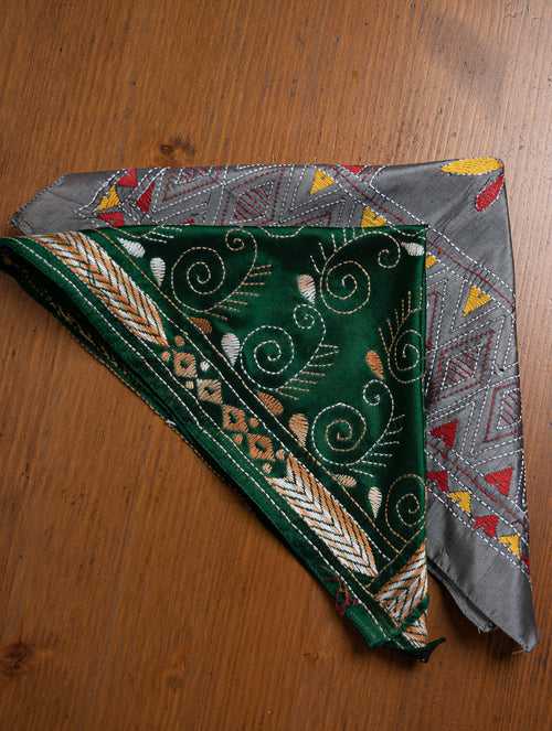 Heritage Batik Embroidered Pocket Squares (Set of 2)