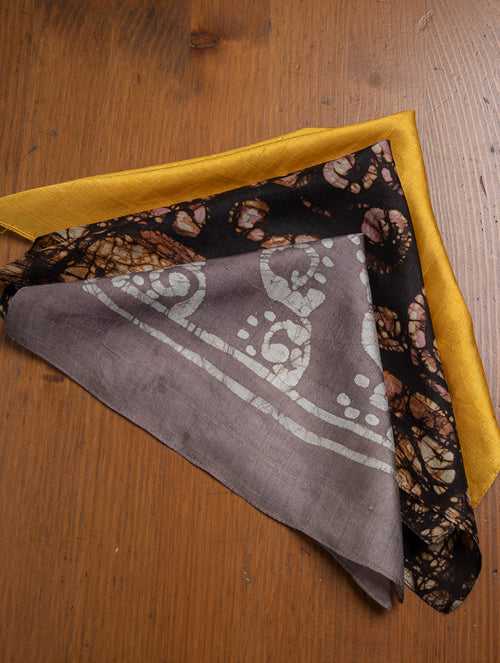 Heritage Batik Print Pocket Squares (Set of 3)