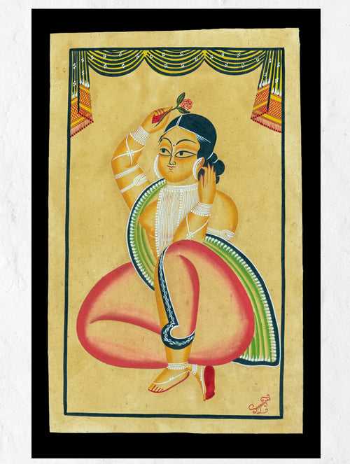Kalighat Painting - Shringar